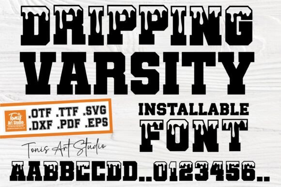 Ab Dripping Varsity: Bold Font for Athletic Designs