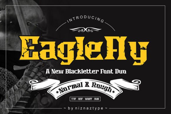 Eaglefly Font: A Bold Design Choice for Gothic, Underground, and Rock N Roll Themes