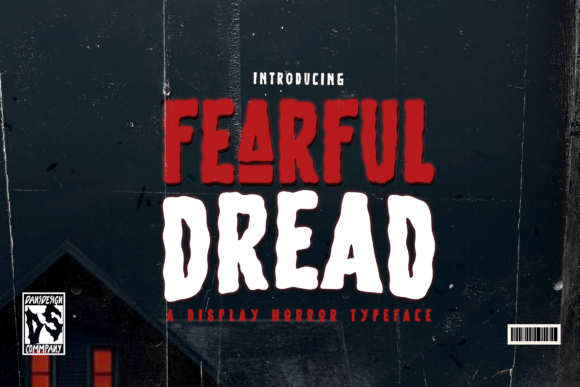 Fearful Dread Halloween Horror Melted Display Font