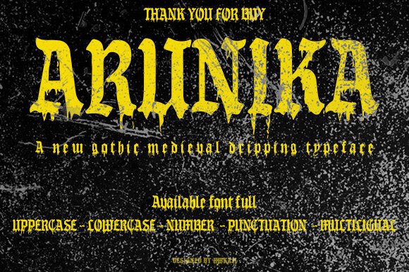 Introducing Arunika: A Gothic Display Typeface with a Modern Twist
