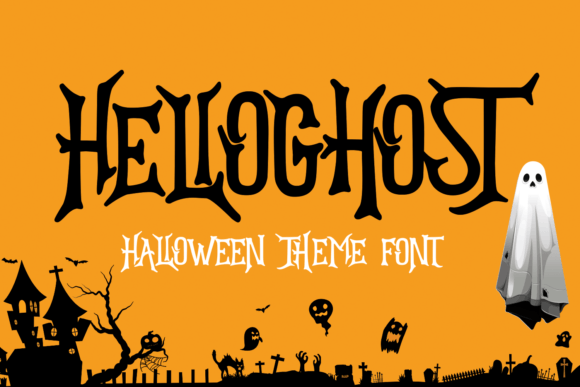 Introducing HELLOGHOST – The Halloween Theme Font That Brings Spooky Elegance to Your Designs