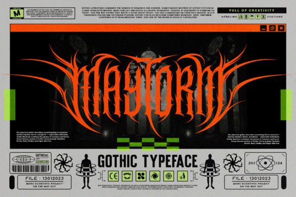 Maytorm: The Bold Font for Metal and Brutalist Typography