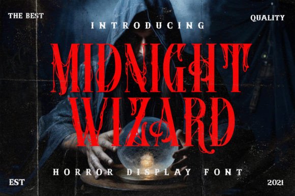 Midnight Wizard: The Dark Elegance of the Metal Horror Font