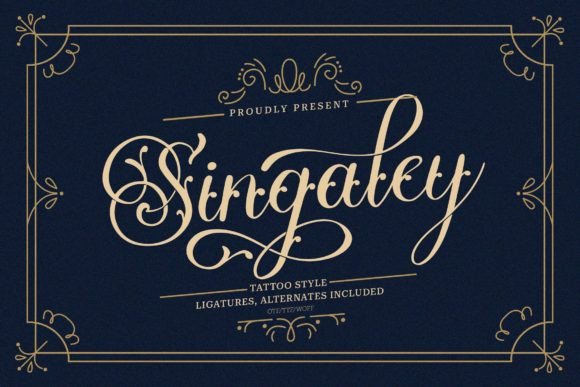 Singaley: The Tattoo Style Font for Creative Projects