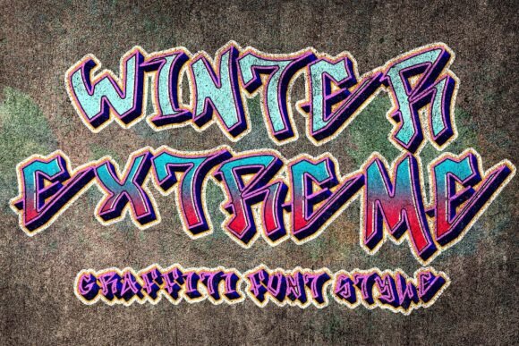 Winter Extreme: A Unique and Elegant Graffiti Font for Winter-Themed Projects